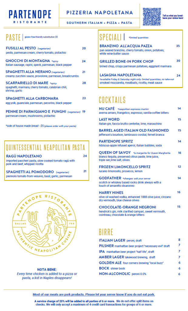 Dallas Dinner Menu pg2